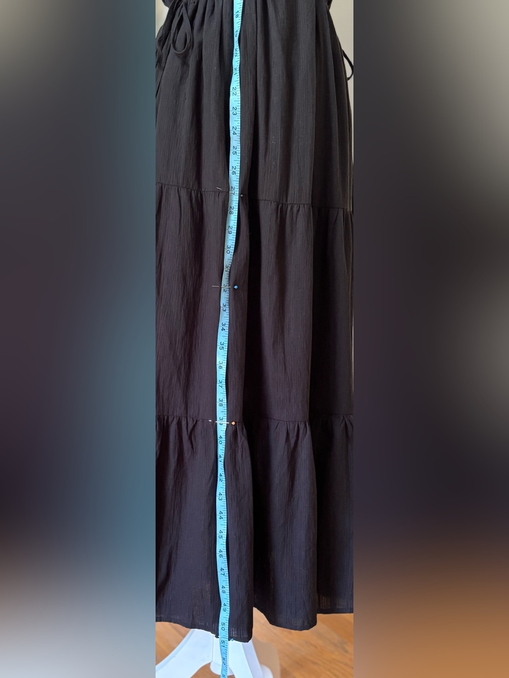 Strut & Bolt NWT Micah Tereu Black Cotton Ruffle Tiered Midi Dress S Cottagecore - Picture 13 of 15